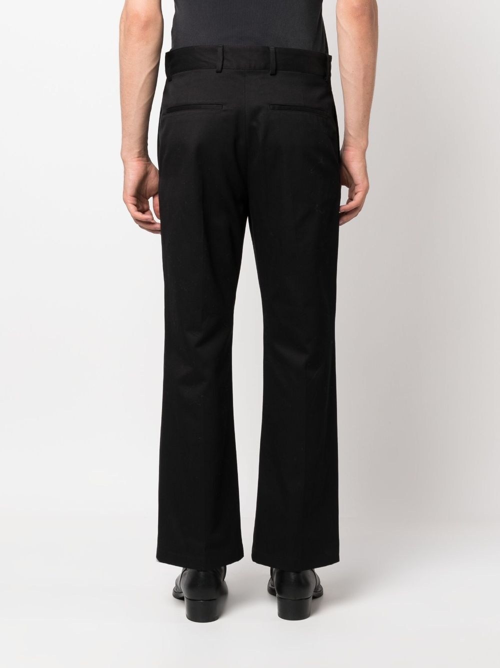 straight-leg cotton trousers - 4