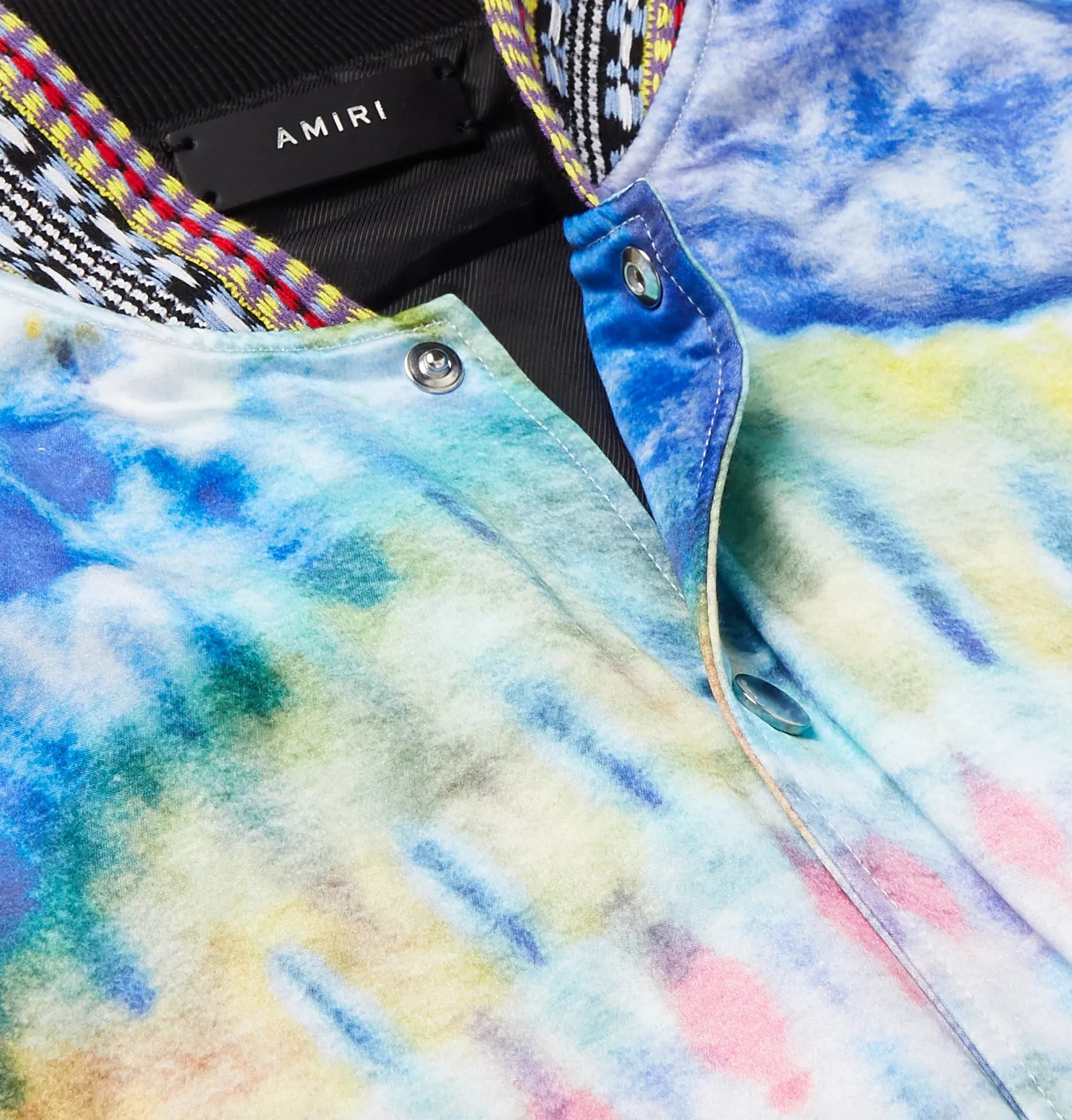 Tie-Dyed Satin Bomber Jacket - 5