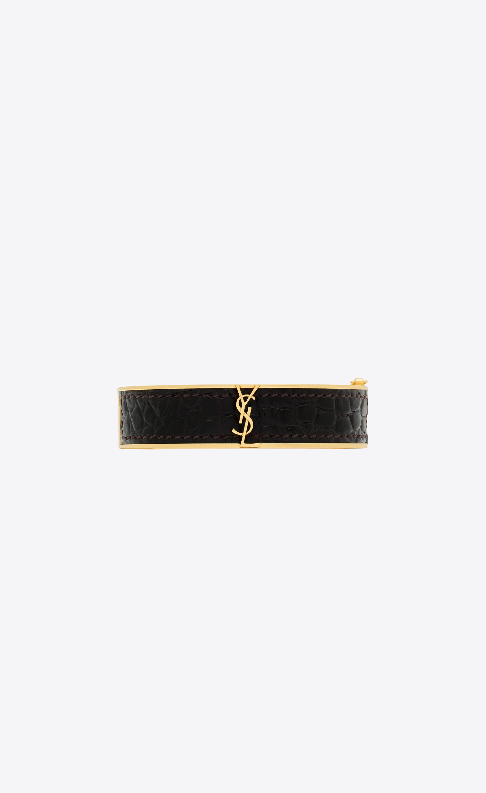 cassandre bracelet in metal and leather - 2
