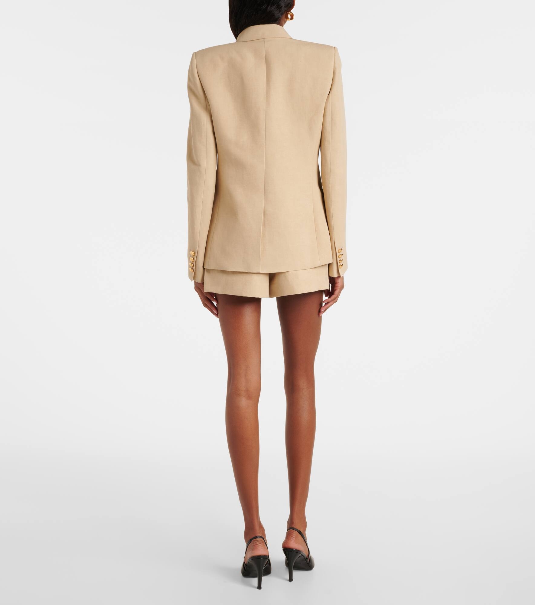 Veda linen and silk blazer - 3