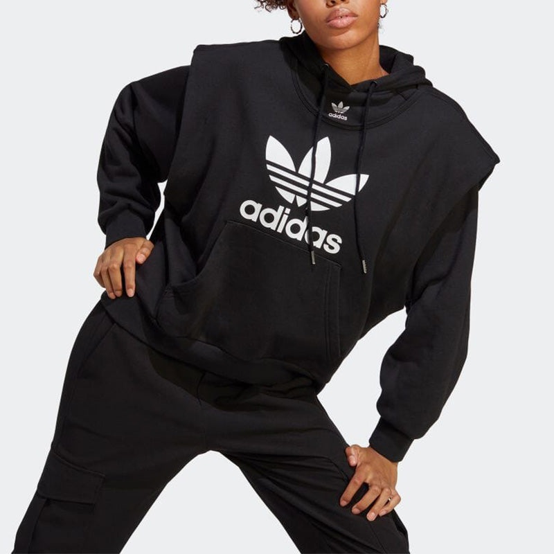 (WMNS) adidas Always Originals Trefoil Parka Hoodies 'Black' IC5576 - 3