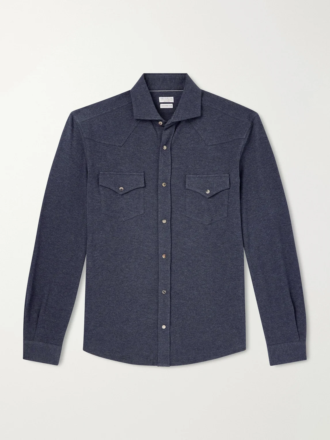 Honeycomb-Knit Cotton Shirt - 1