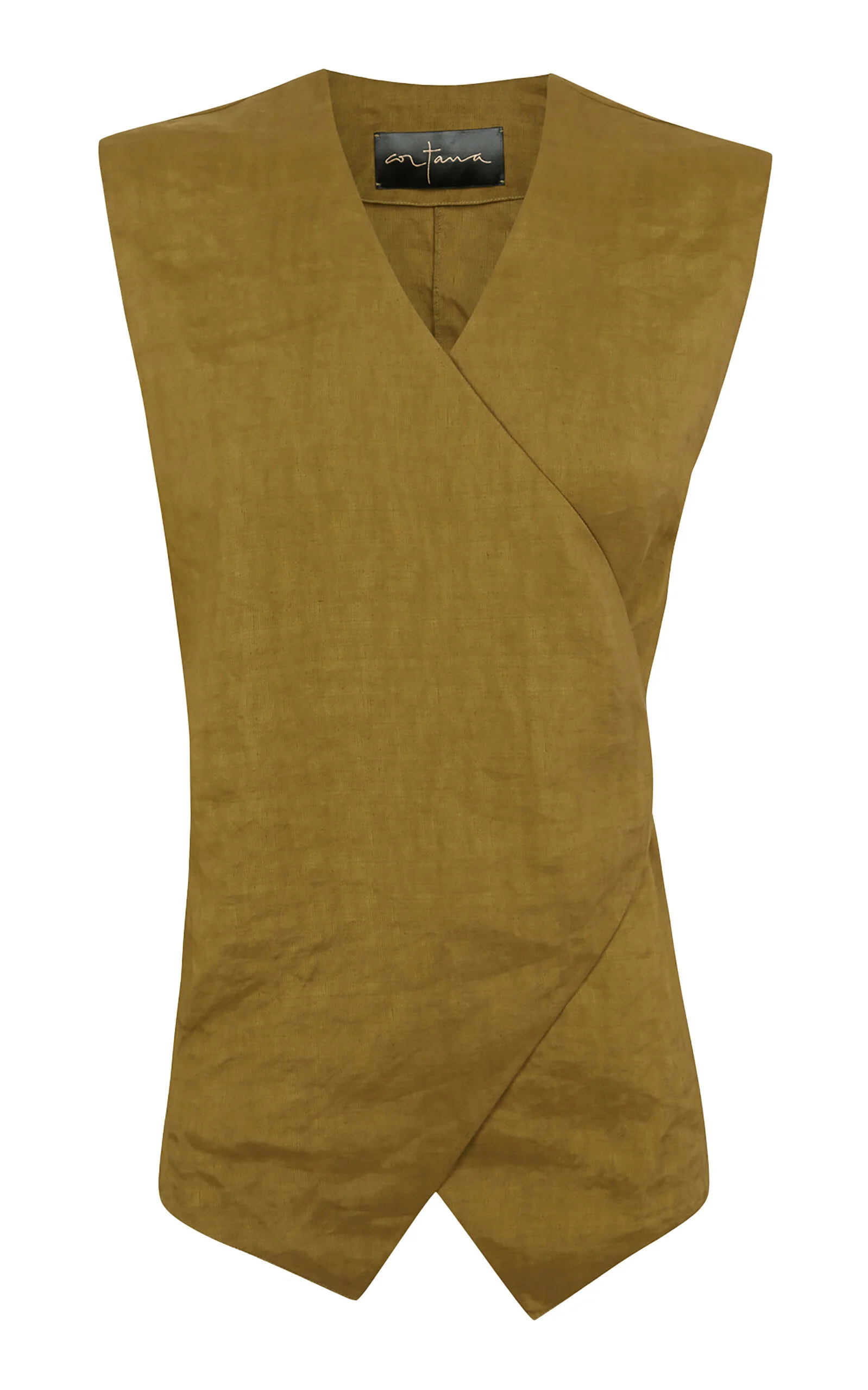Elena Wrap Vest olive - 1