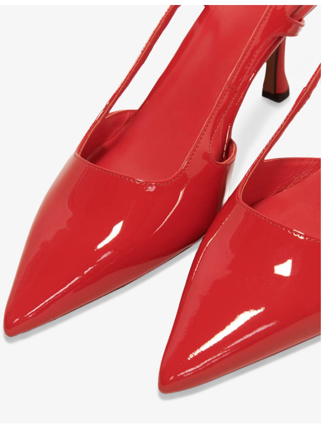 Patent Sling-Back Leather Heeled Pumps - 2