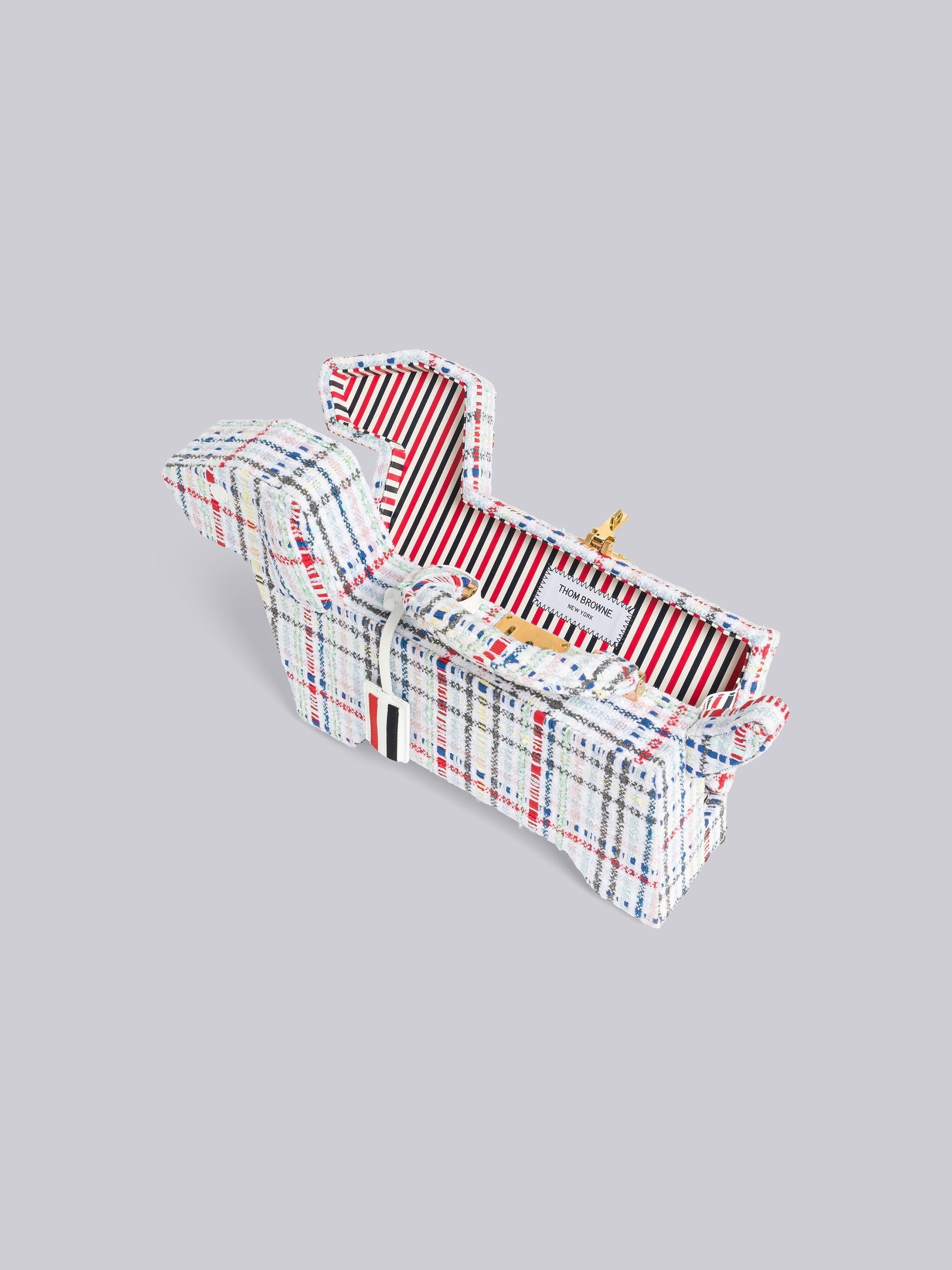 Micro Gingham Chenille Tweed Mini Hector Attache Case - 5