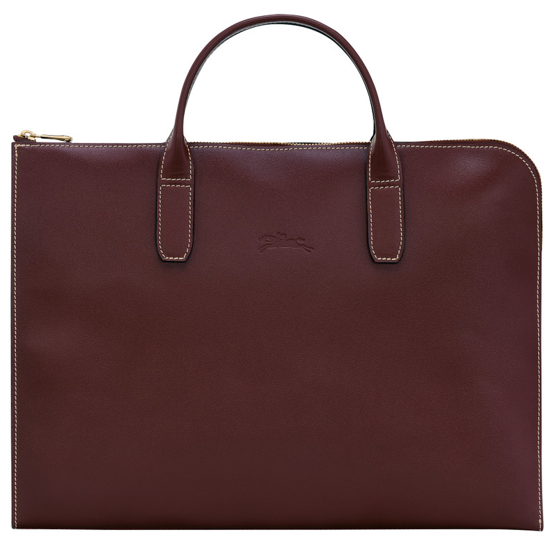 Le Foulonné Briefcase Plum - Leather 1