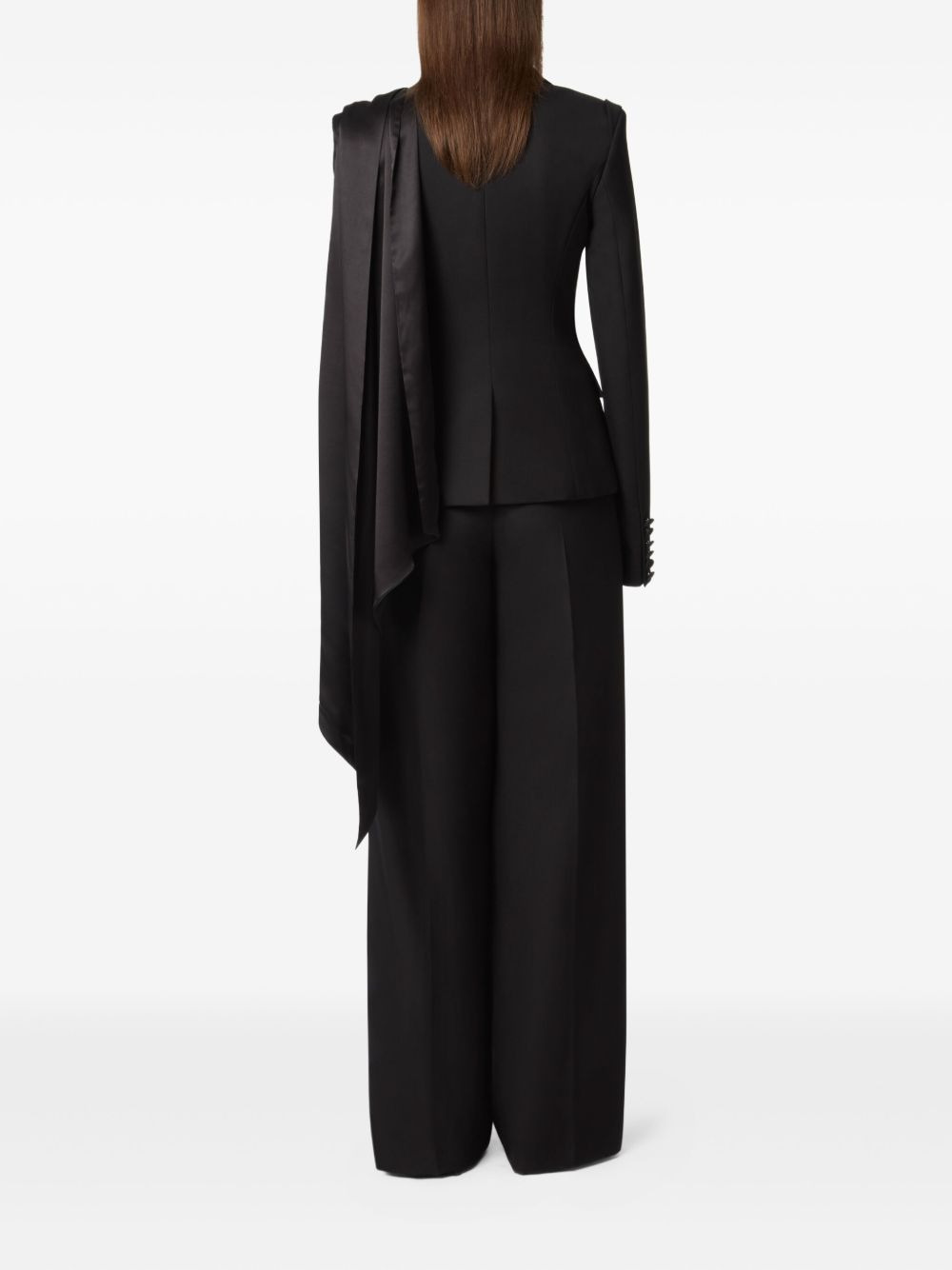 draped wool trousers - 4