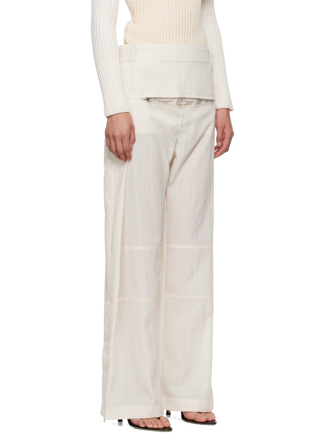 Off-White Zip Trousers - 2