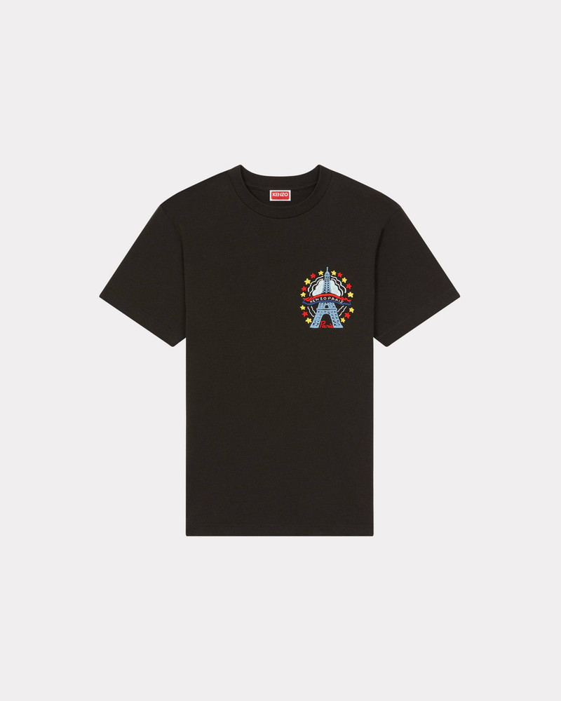 'KENZO Drawn Varsity' embroidered slim T-shirt 1