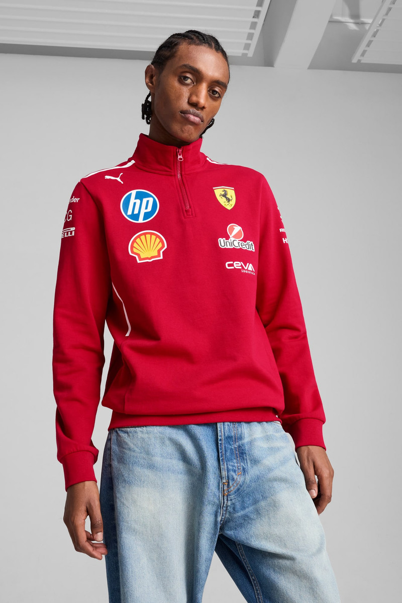 PUMA Scuderia Ferrari Team Men's Half-Zip Motorsport Sweatshirt outlook