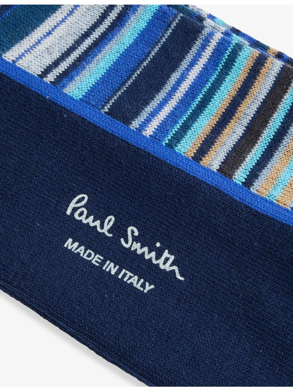 Signature Striped Ribbed Stretch Cotton-Blend Socks - 2