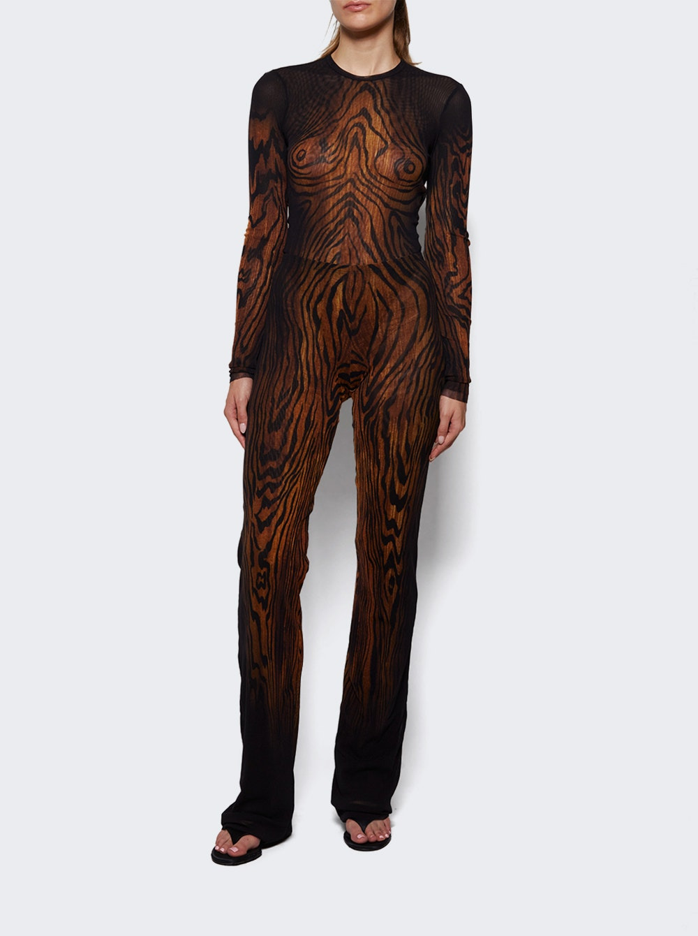 Mesh Trouser Wood Print - 5