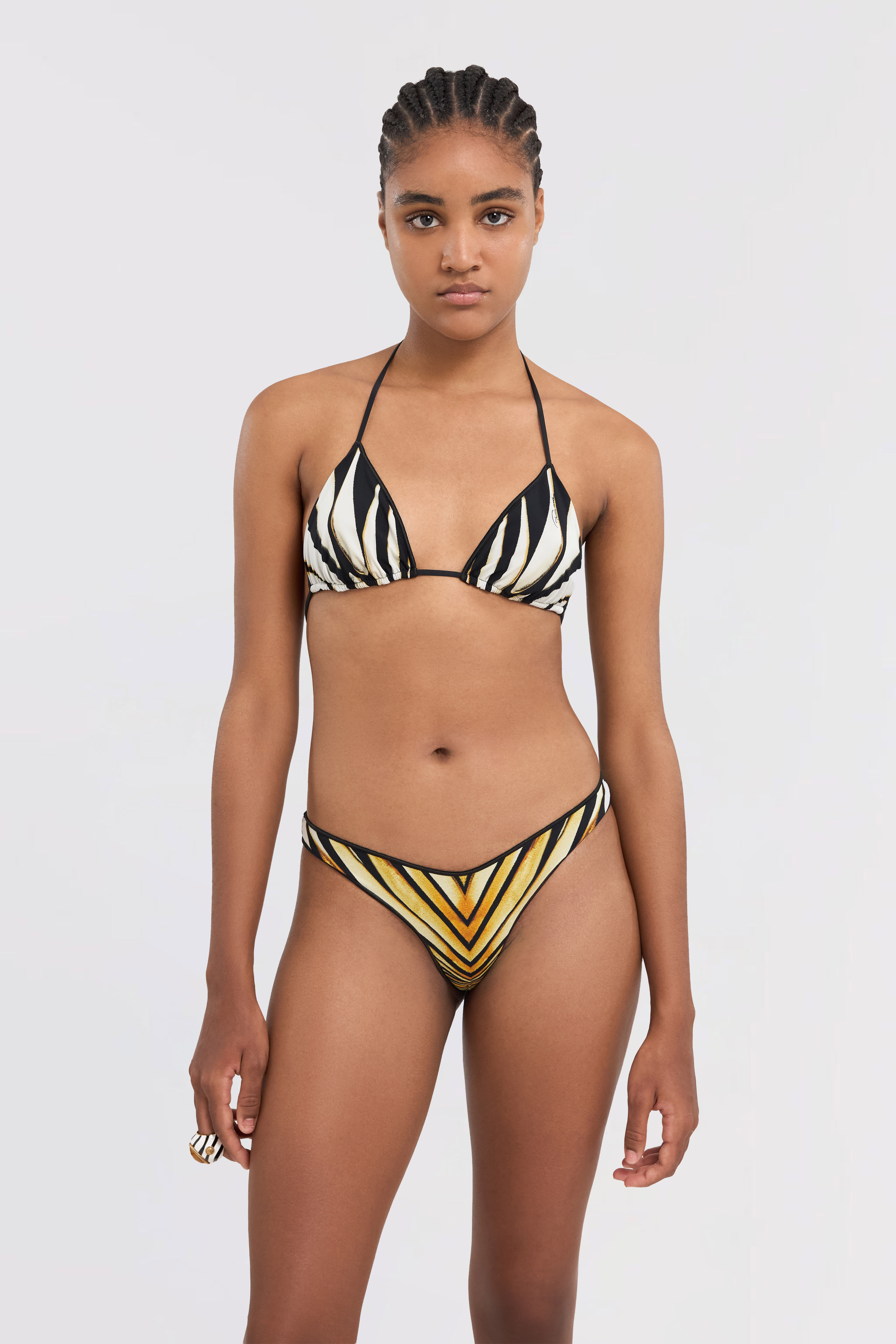 Ray Of Gold Print Bikini Bottom - 3