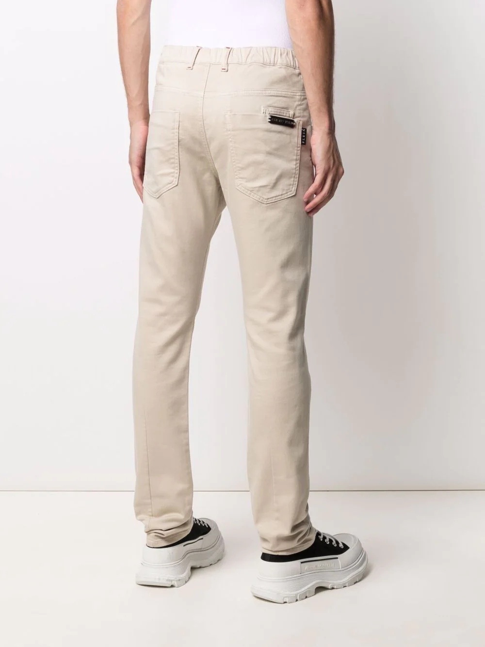 elasticated-waist denim jeans - 4