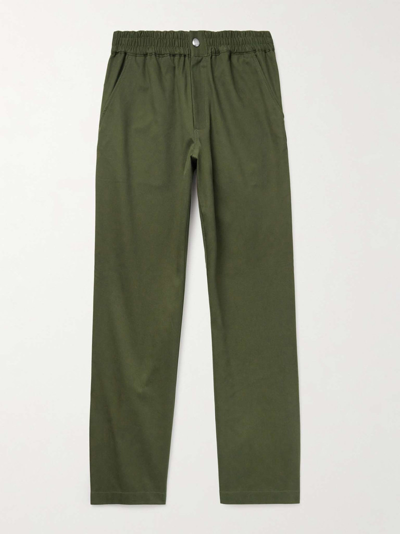 Straight-Leg Cotton-Twill Trousers - 1
