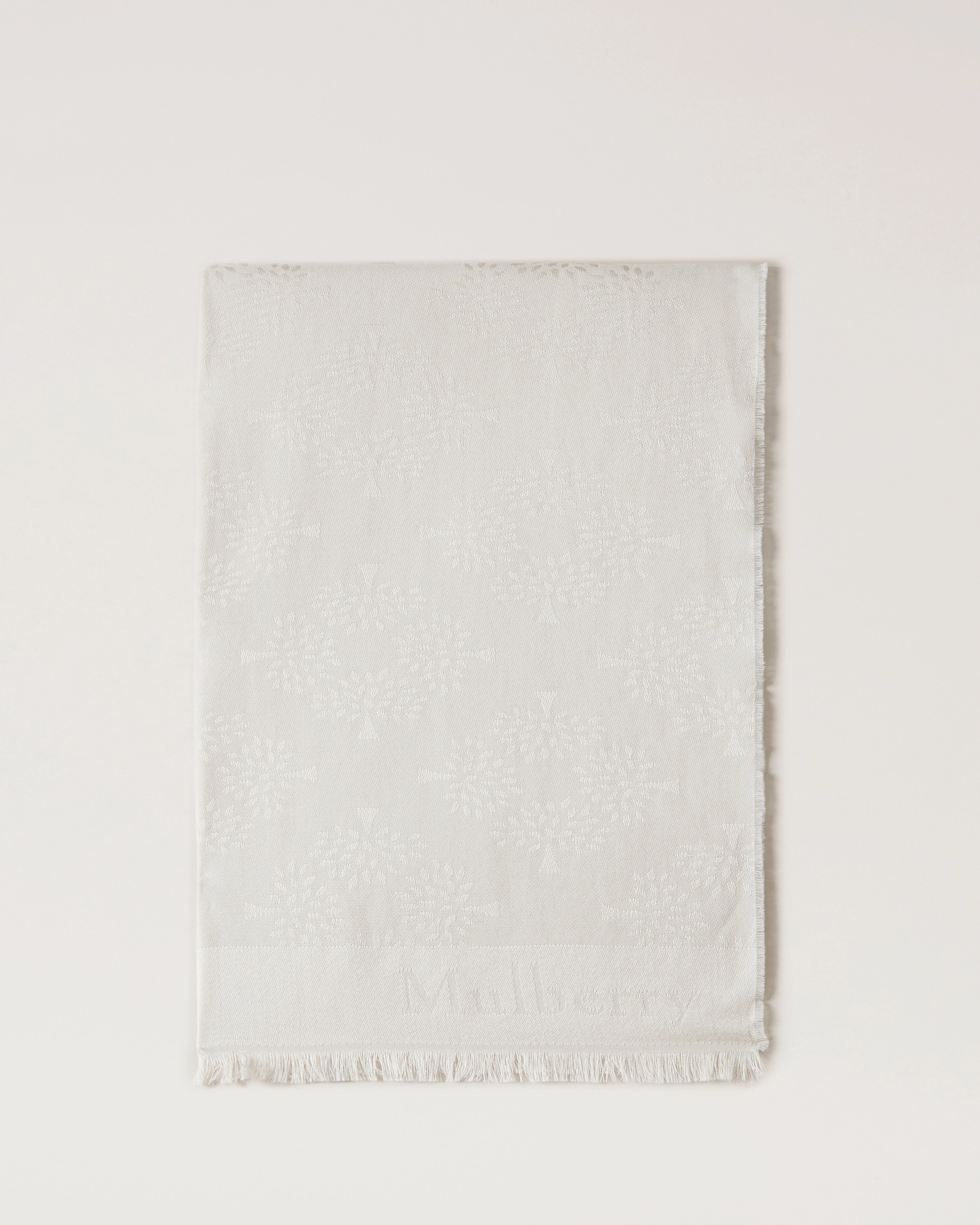 Mulberry Tree Rectangular Scarf
Cream Cotton Silk Blend - 1