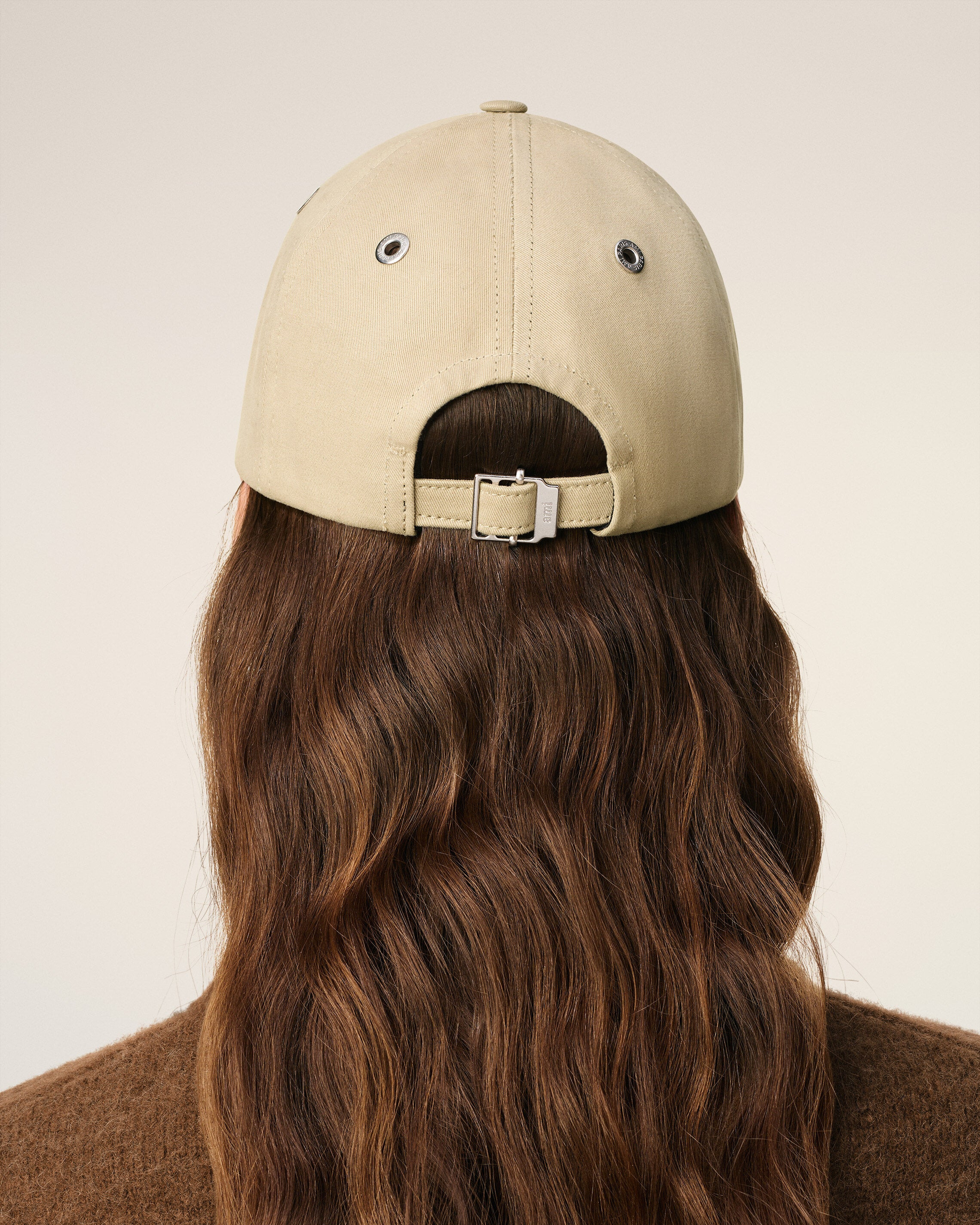 BEIGE COTTON AMI DE COEUR EMBROIDERY CAP - 6
