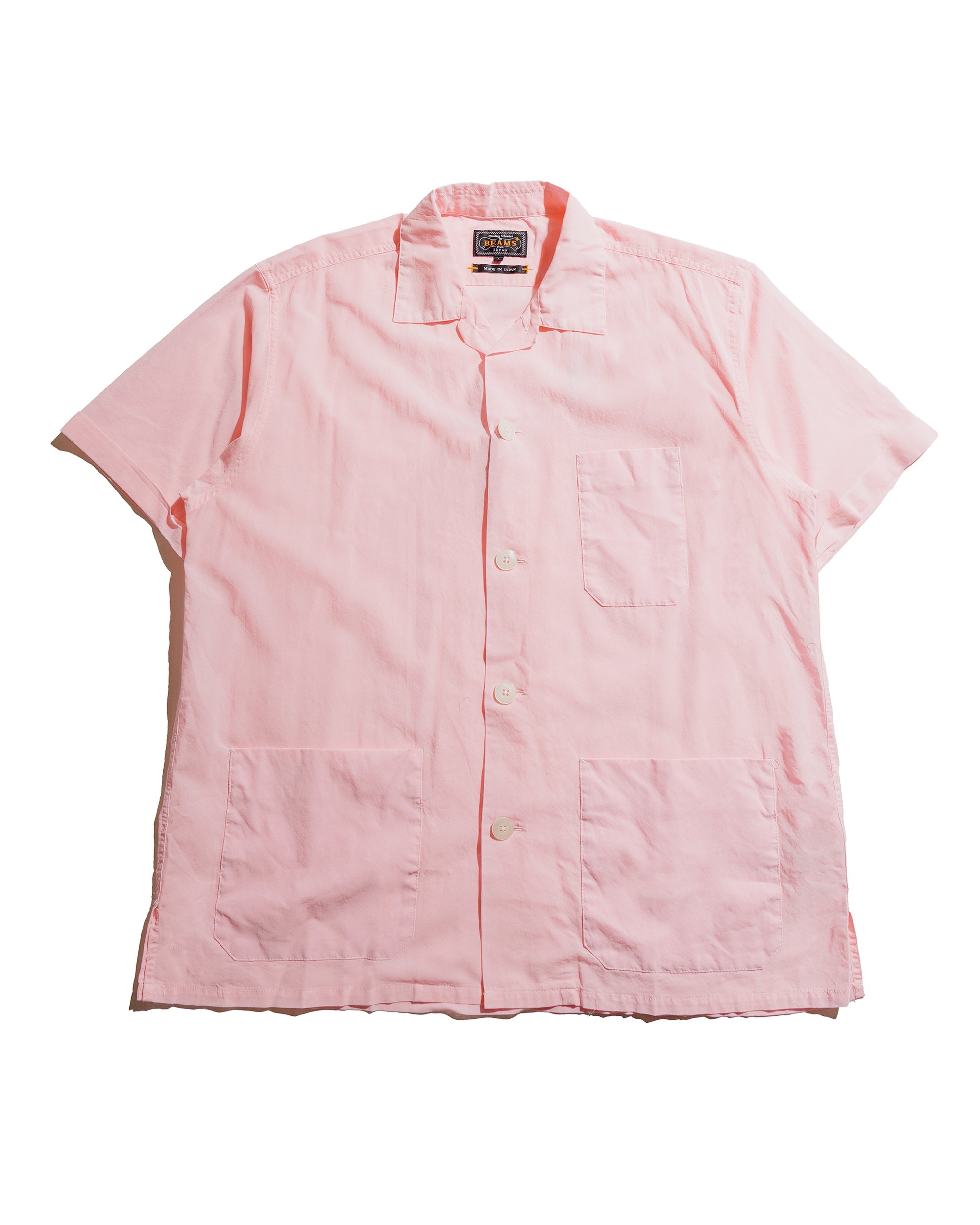 Beach Shirt 100/2 Organdy Garment Dyed Pink - 1