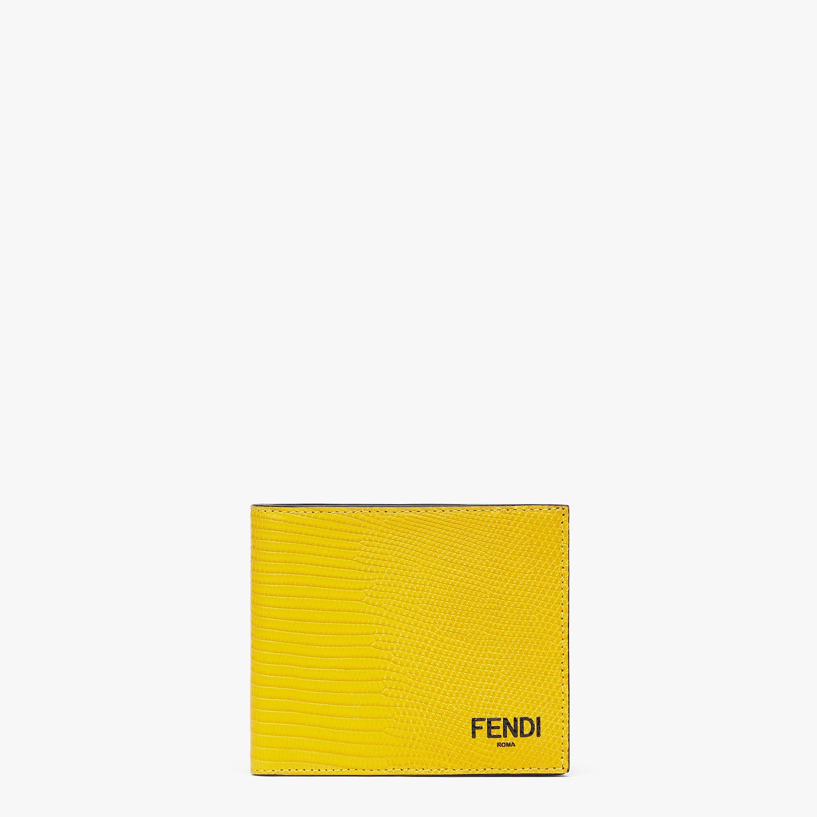 Yellow lizard bi-fold wallet - 1