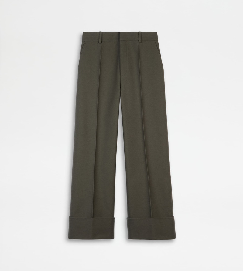PANTS IN WOOL - GREEN 1