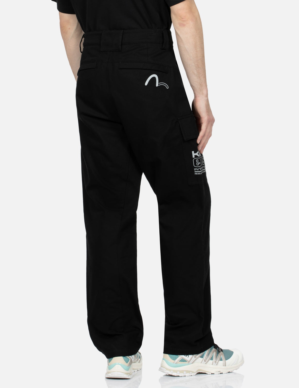 Reflective Seagull Print Straight Leg Straight Fit Pants - 7
