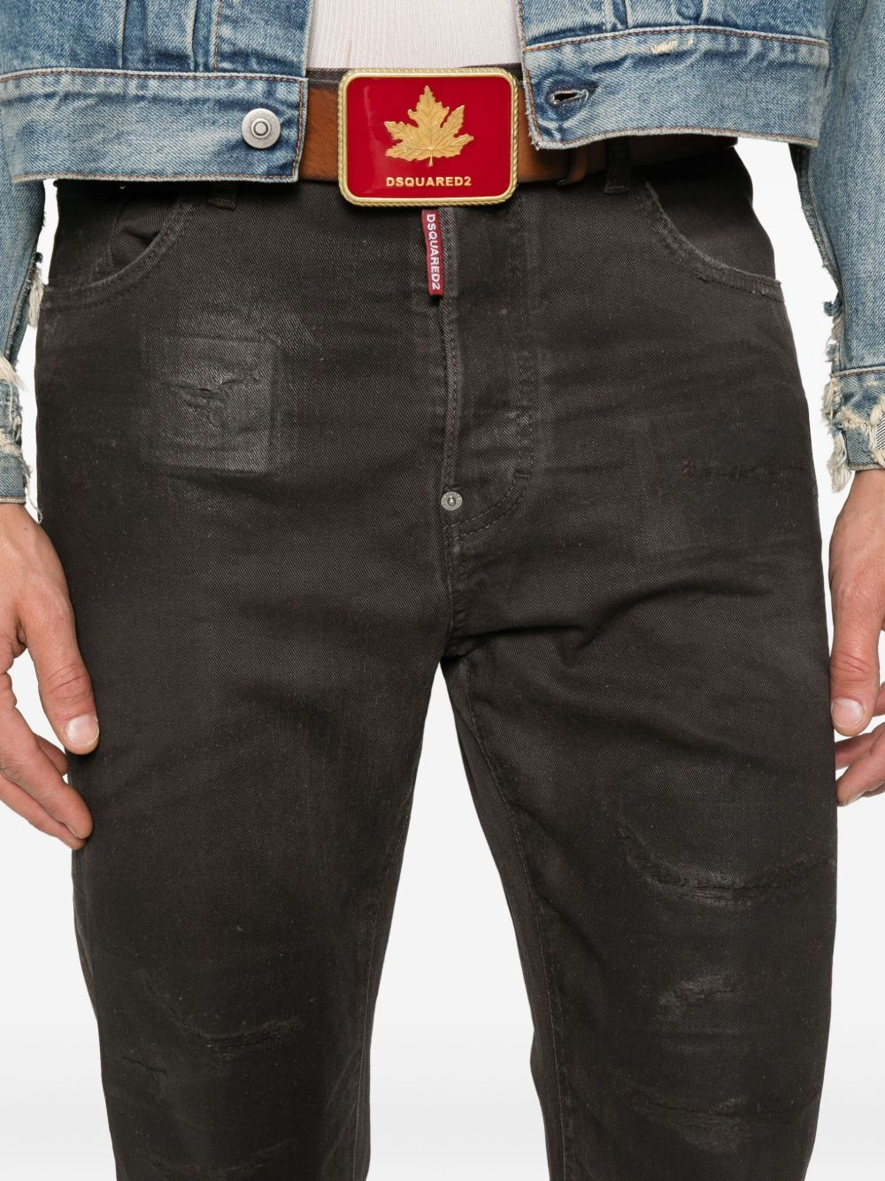 Bull Leatherette faded-patchwork jeans - 5