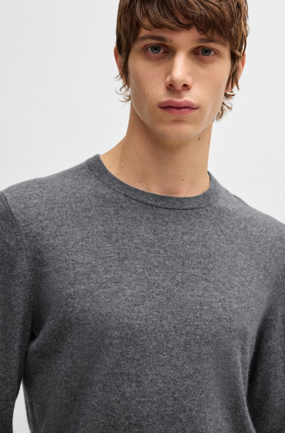 REGULAR-FIT SWEATER WITH FUNNEL NECK IN PURE CASHMERE - 3