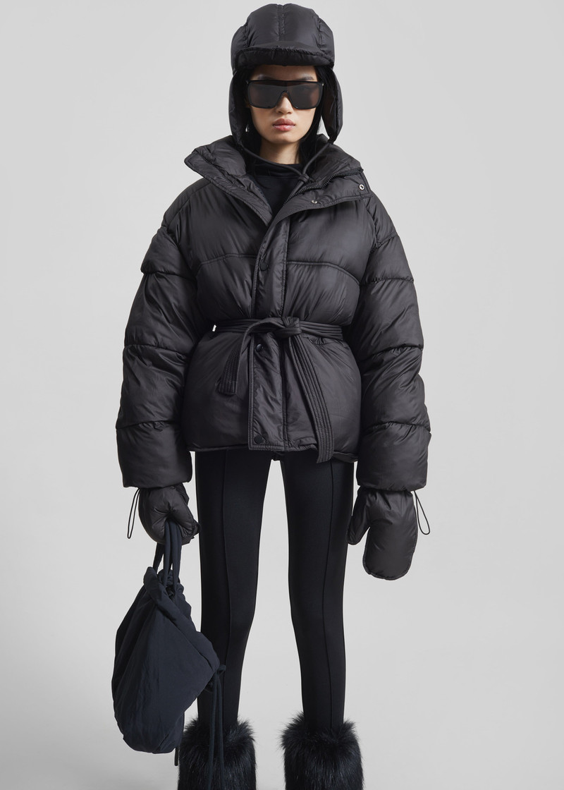 Moena Puffer Jacket & Accessories Set - Black 5