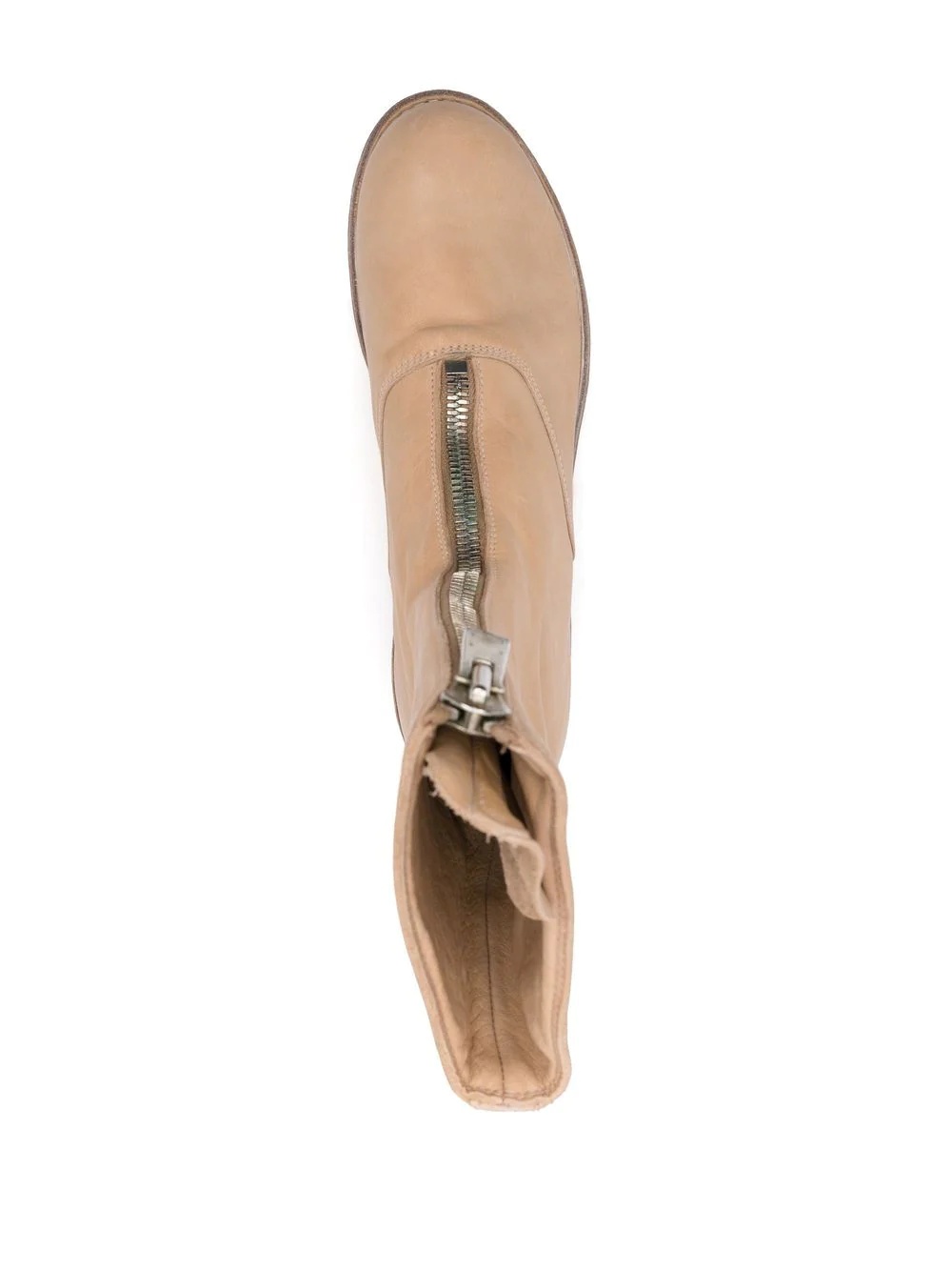 zip-up leather boots - 8