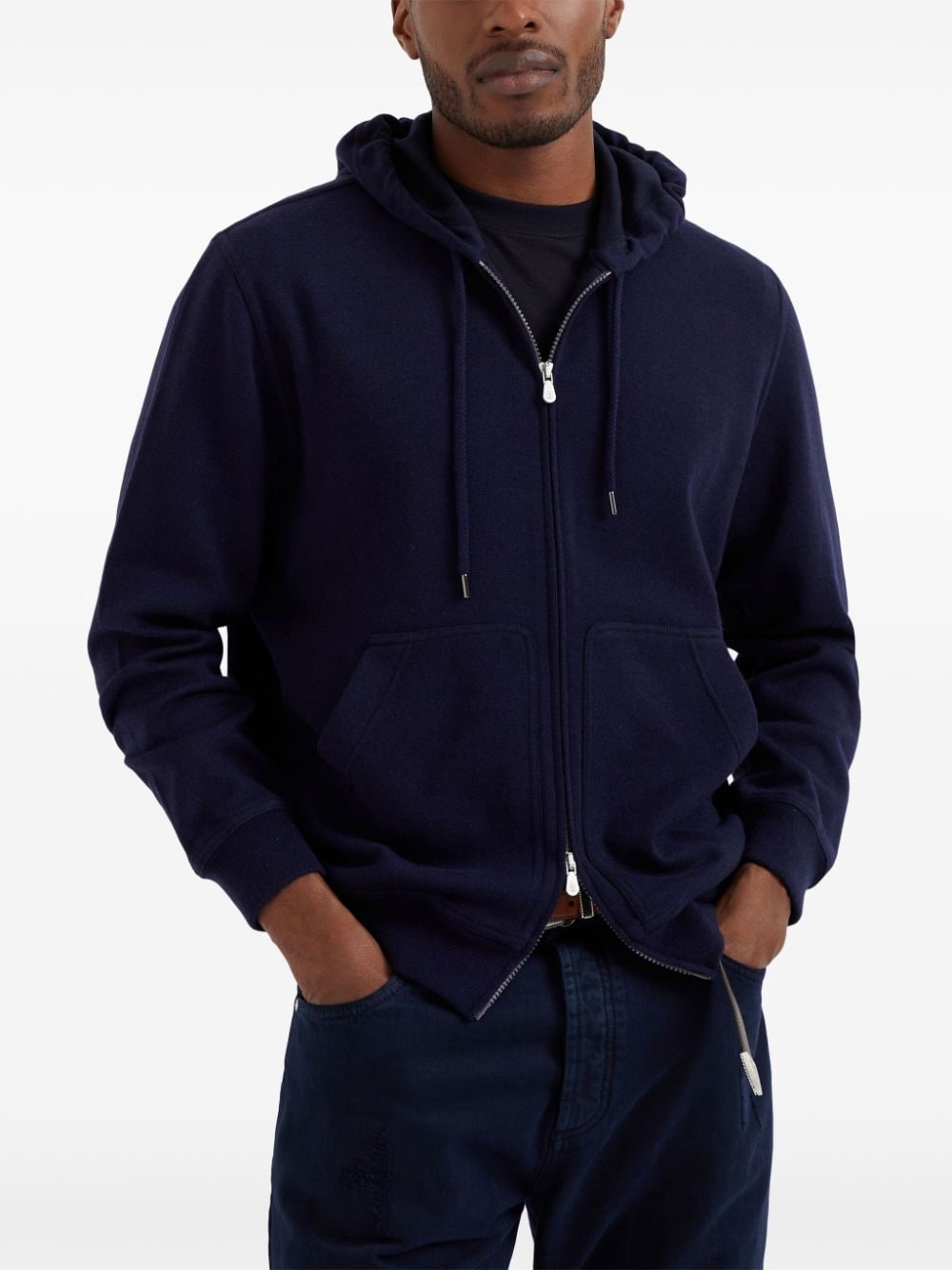 long-sleeve cashmere hoodie - 3