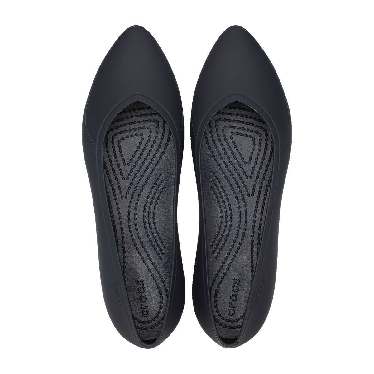 (WMNS) Crocs Brooklyn Pointed Flats 'Black' 210169-4LH - 2