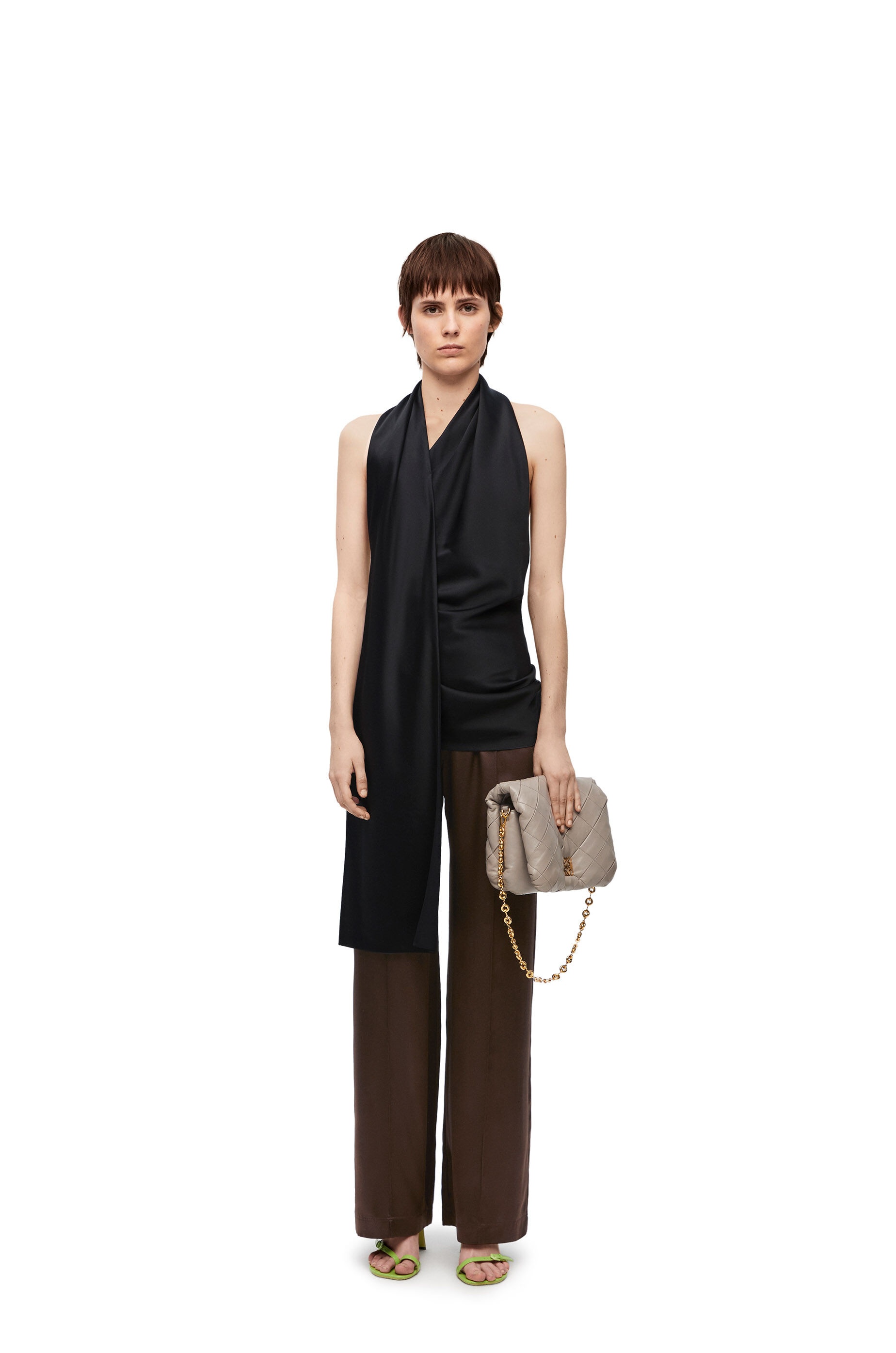 【関税&送料込】Loewe Top Black Crop top with logo Taschen loewe