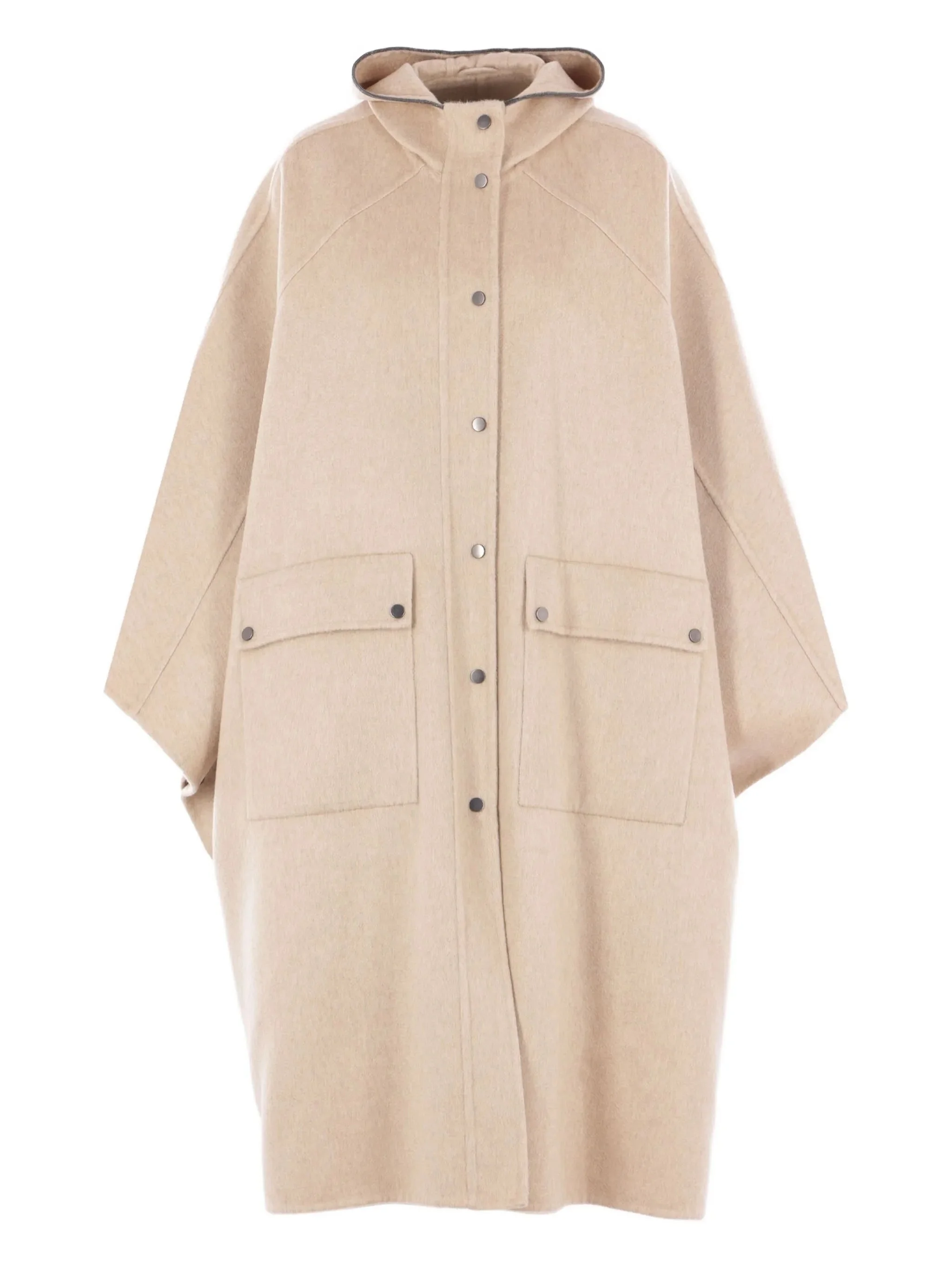Brunello Cucinelli Hooded Buttoned Cape - 1