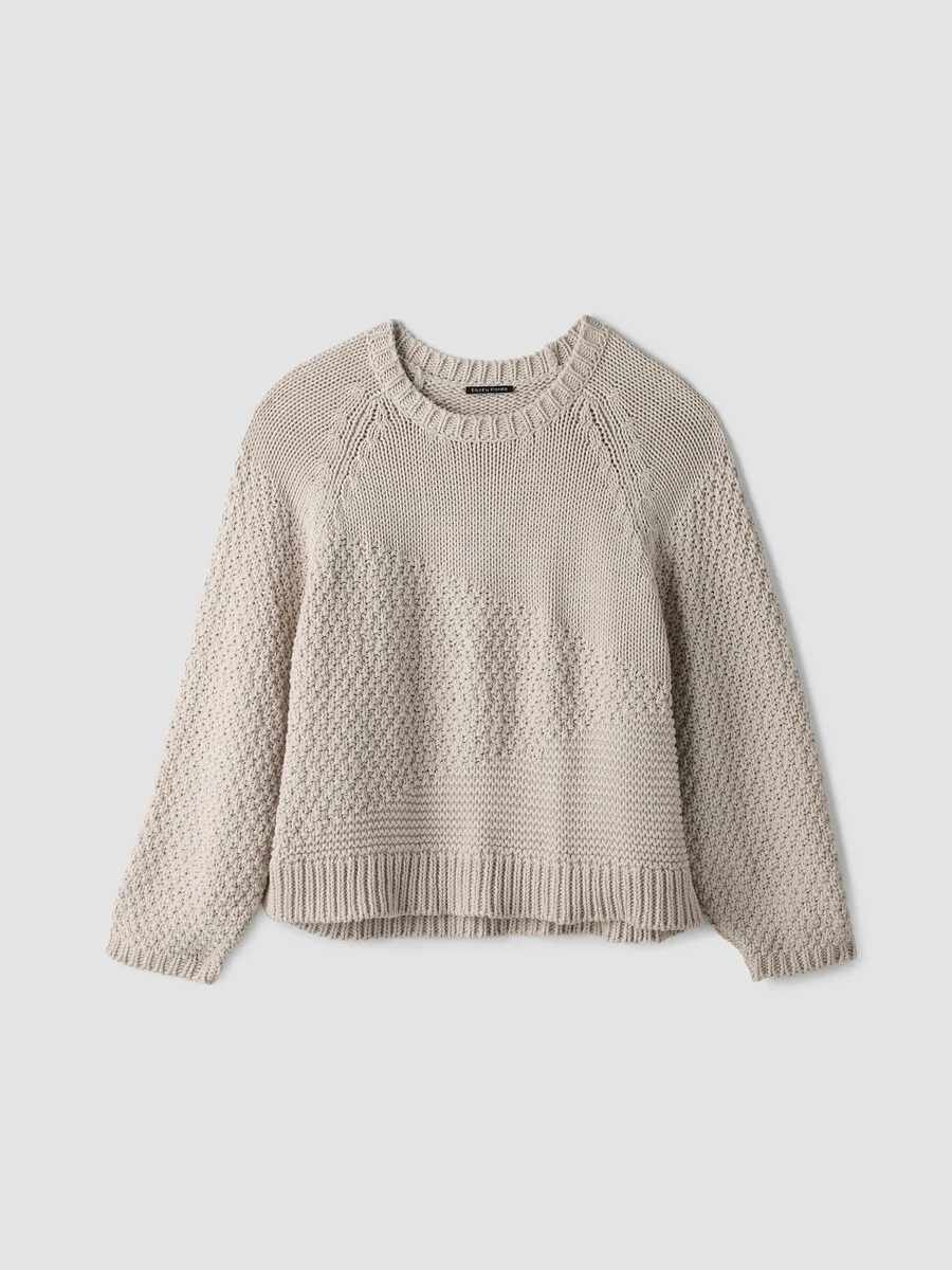 Peruvian Organic Cotton Cord Crew Neck Top - 1
