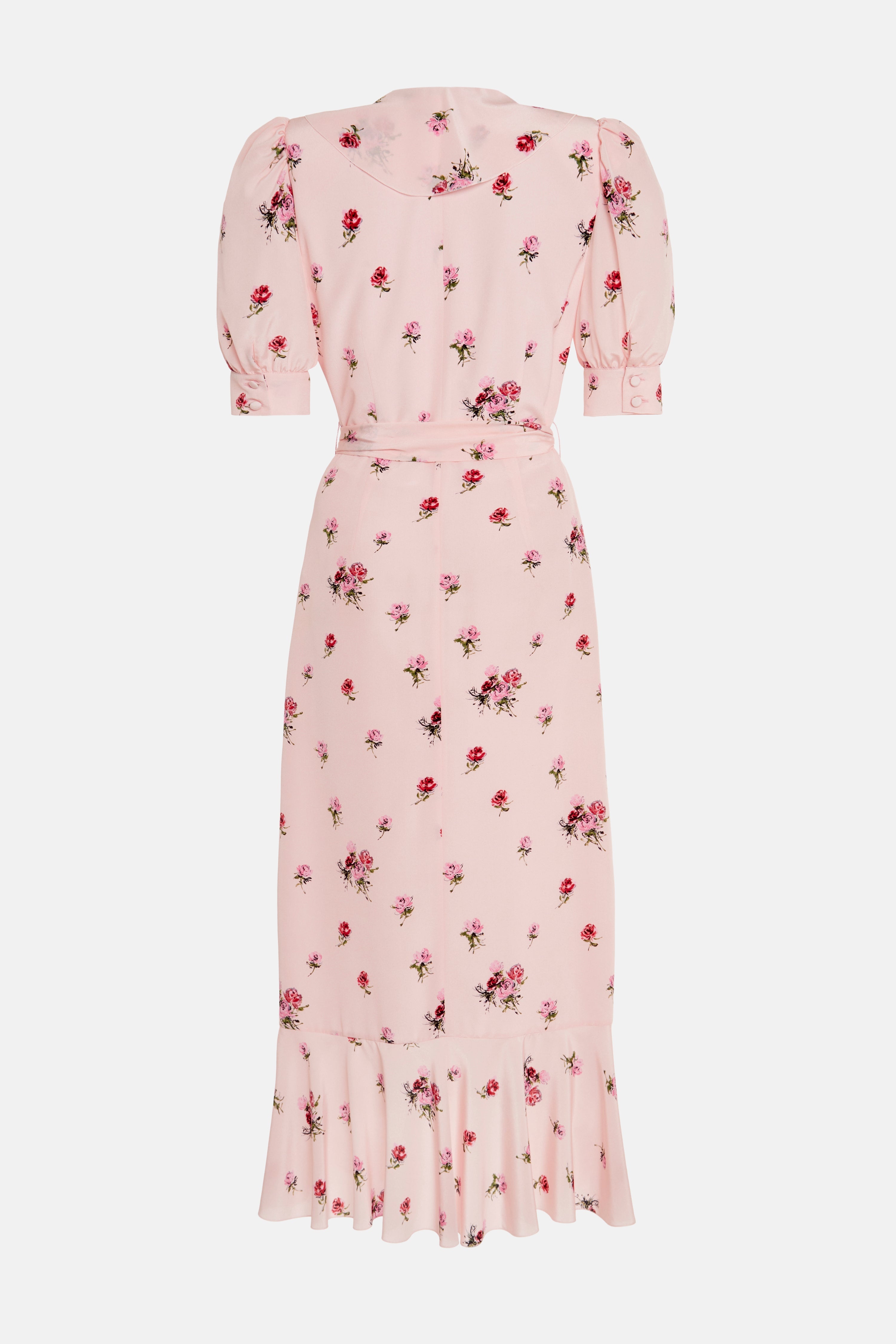 ROSE PRINT WRAP DRESS - 2