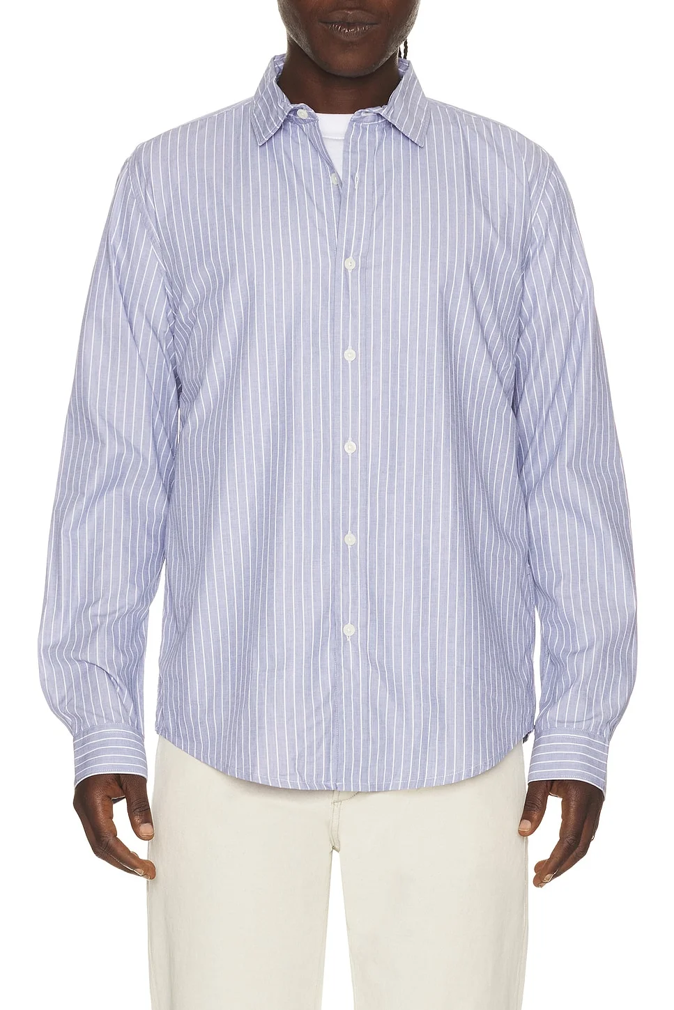 Poplin Long Sleeve Button Down Shirt - 1