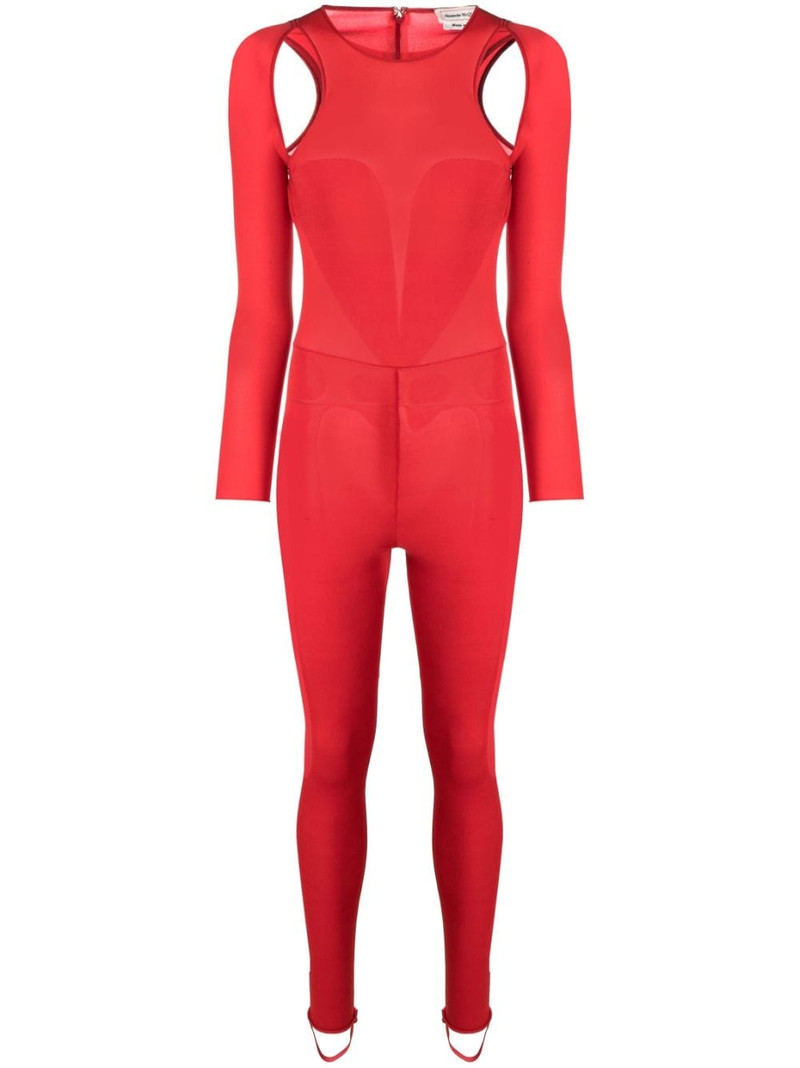 cut-out long-sleeve jumpsuit 1
