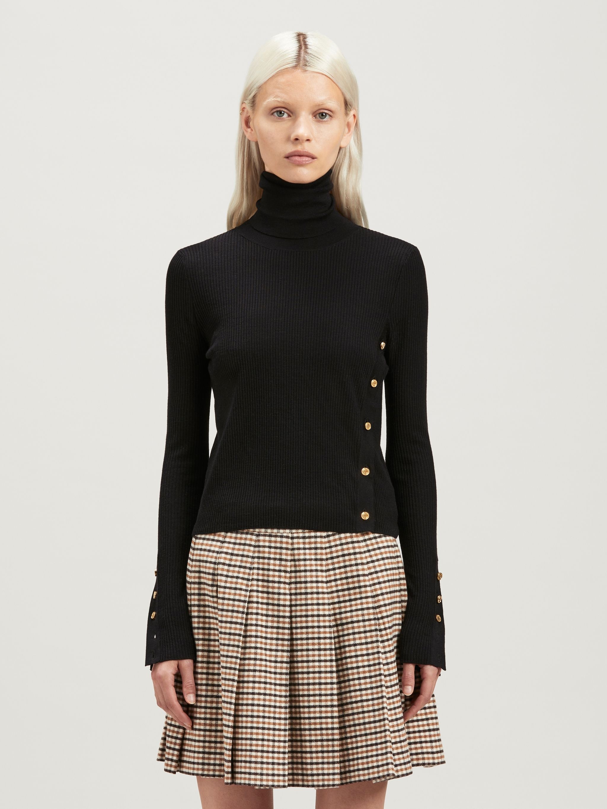 TURTLENECK SIDE-OPEN SWEATER - 3