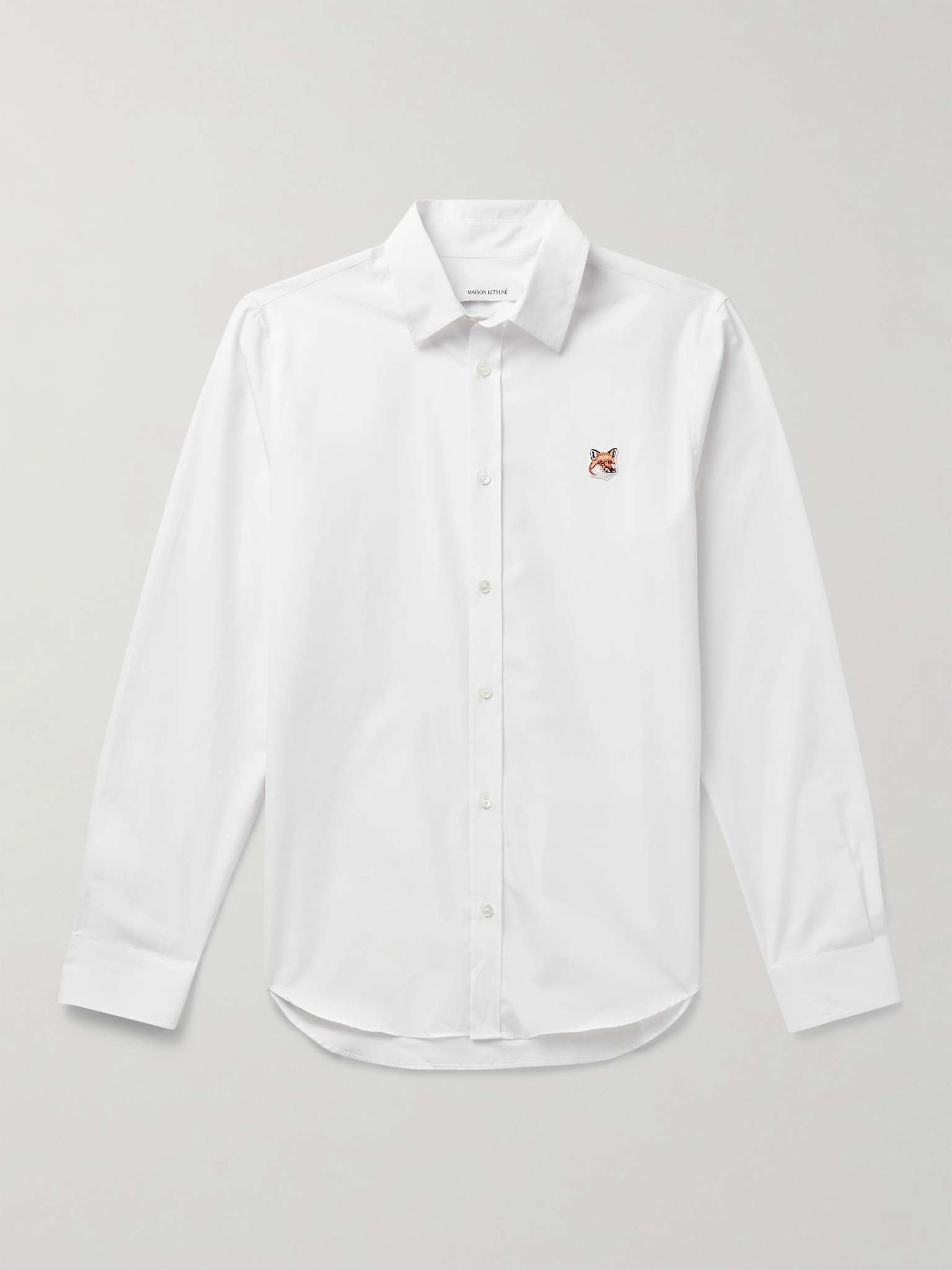 Logo-Appliquéd Cotton-Poplin Shirt - 1