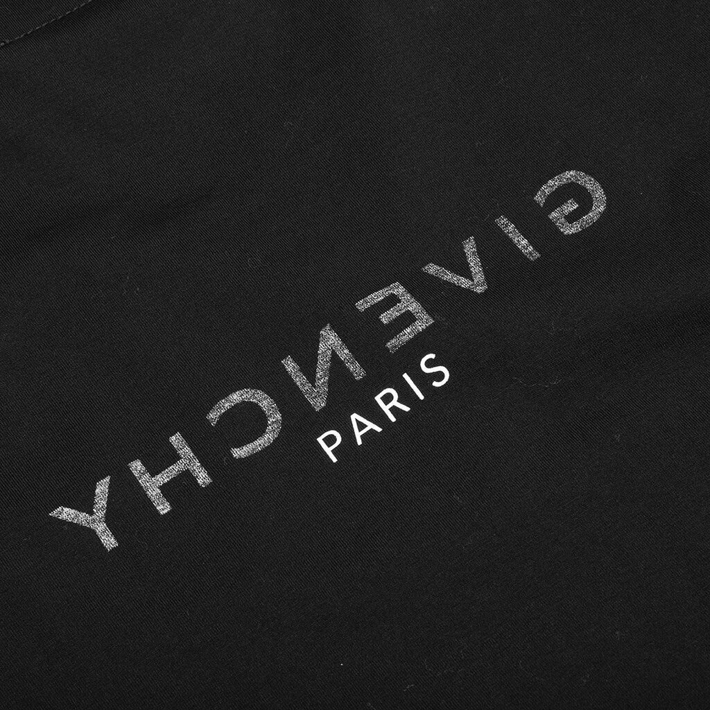 SLIM FIT REVERSE PRINT T-SHIRT - BLACK - 5