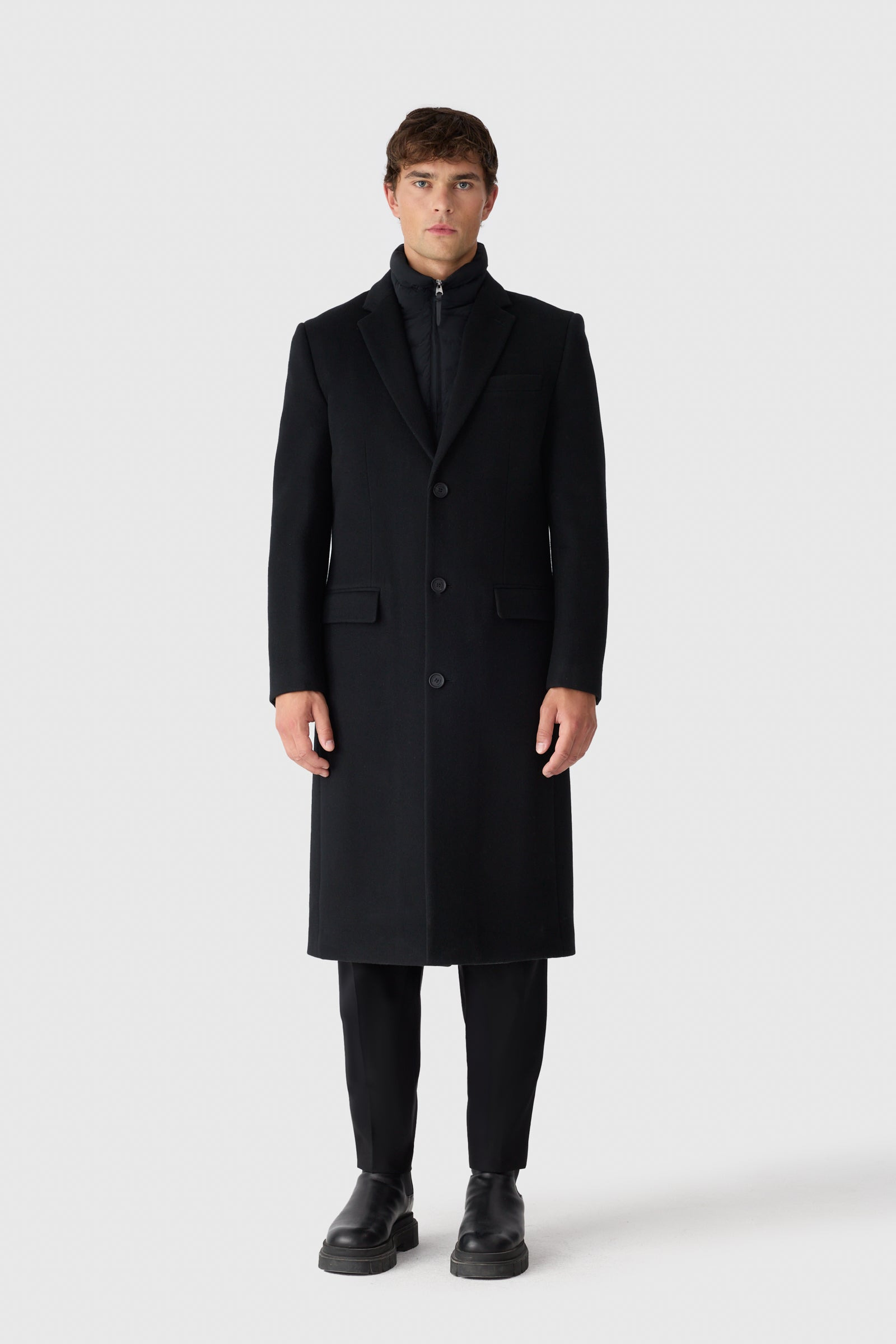 SKAI-LG 2-in-1 Wool Coat With Removable Down Liner - 2