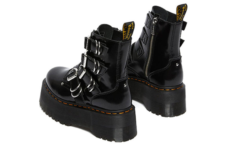 Dr. Martens (WMNS) Dr. Martens Jadon Max Hdw 4 Strap Boot Black 26524001 outlook