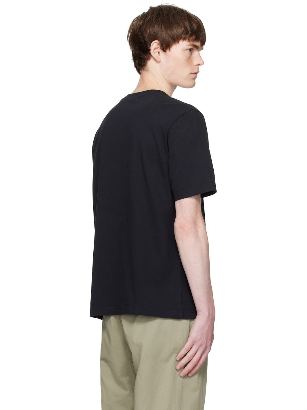 Black Bold Fox Head Patch Oversize T-shirt - 3