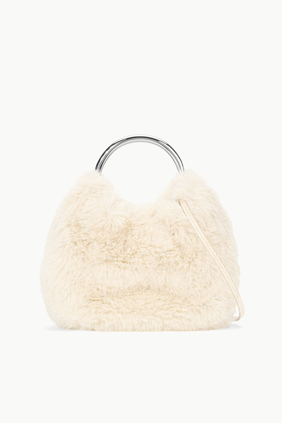 STAUD ROMEO FAUX FUR BAG CREAM - 1