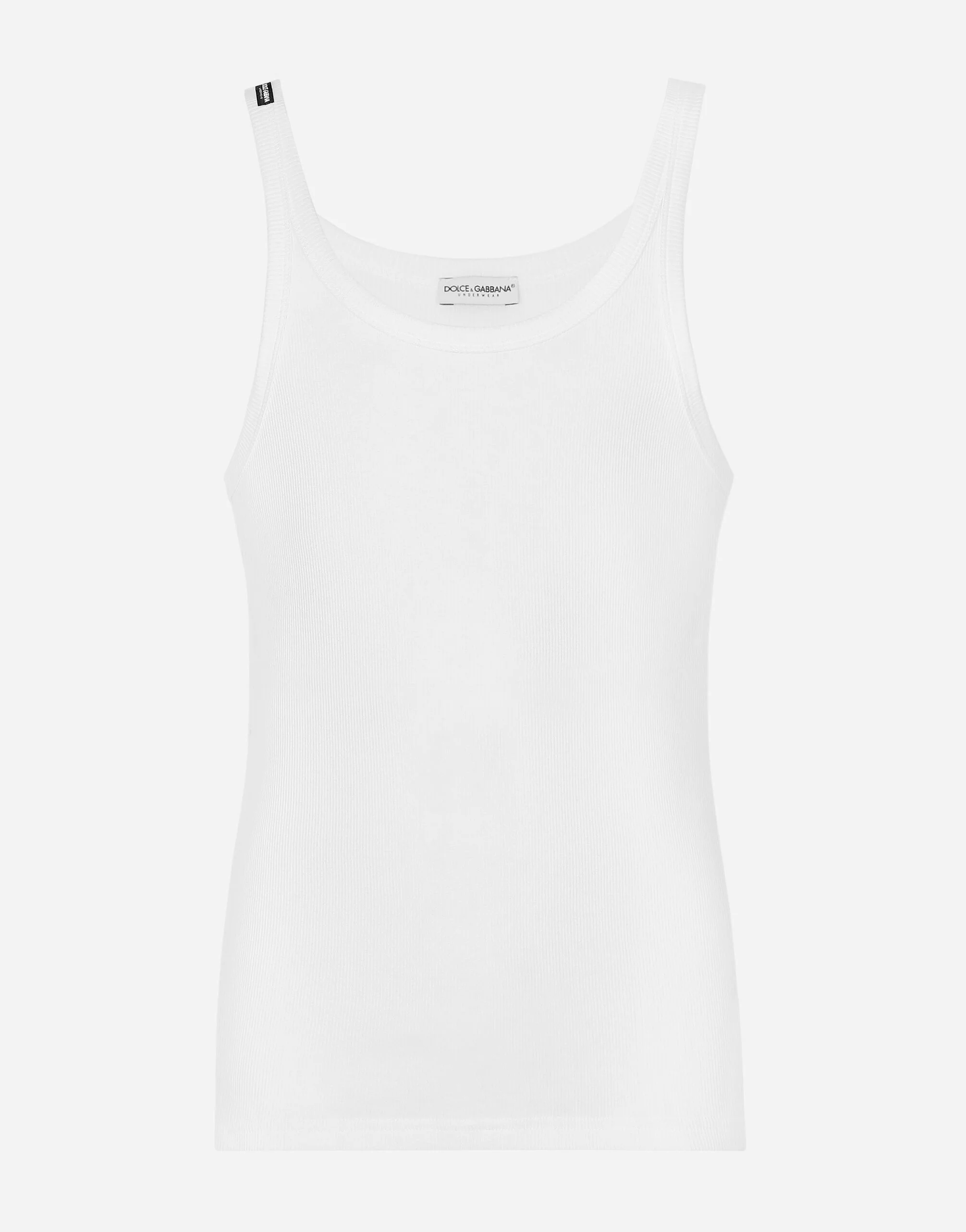 Fine-rib cotton singlet - 1