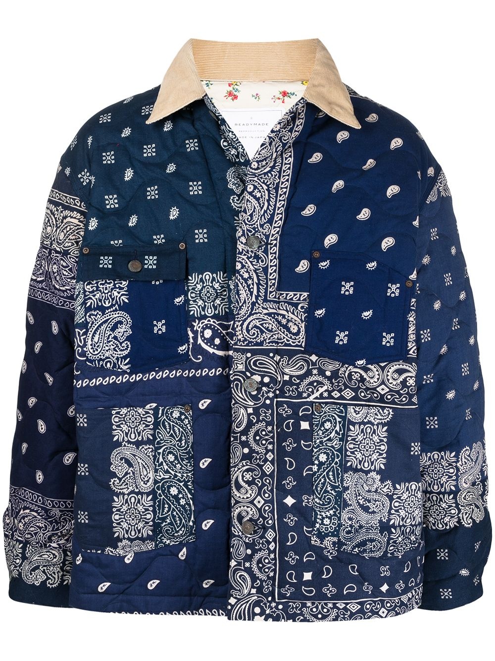 paisley padded jacket - 1