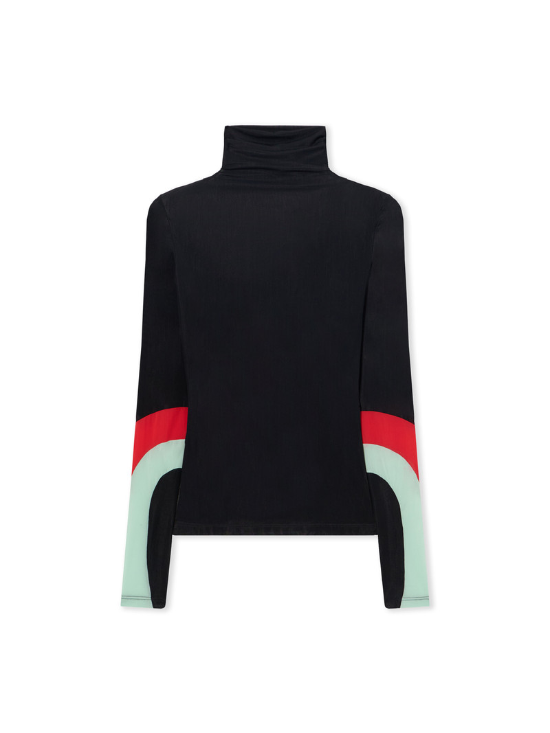 Long-Sleeved Turtleneck with Color Insert 1