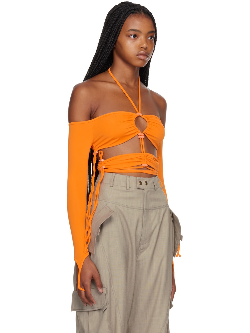 Orange Angele Long Sleeve T-Shirt - 2