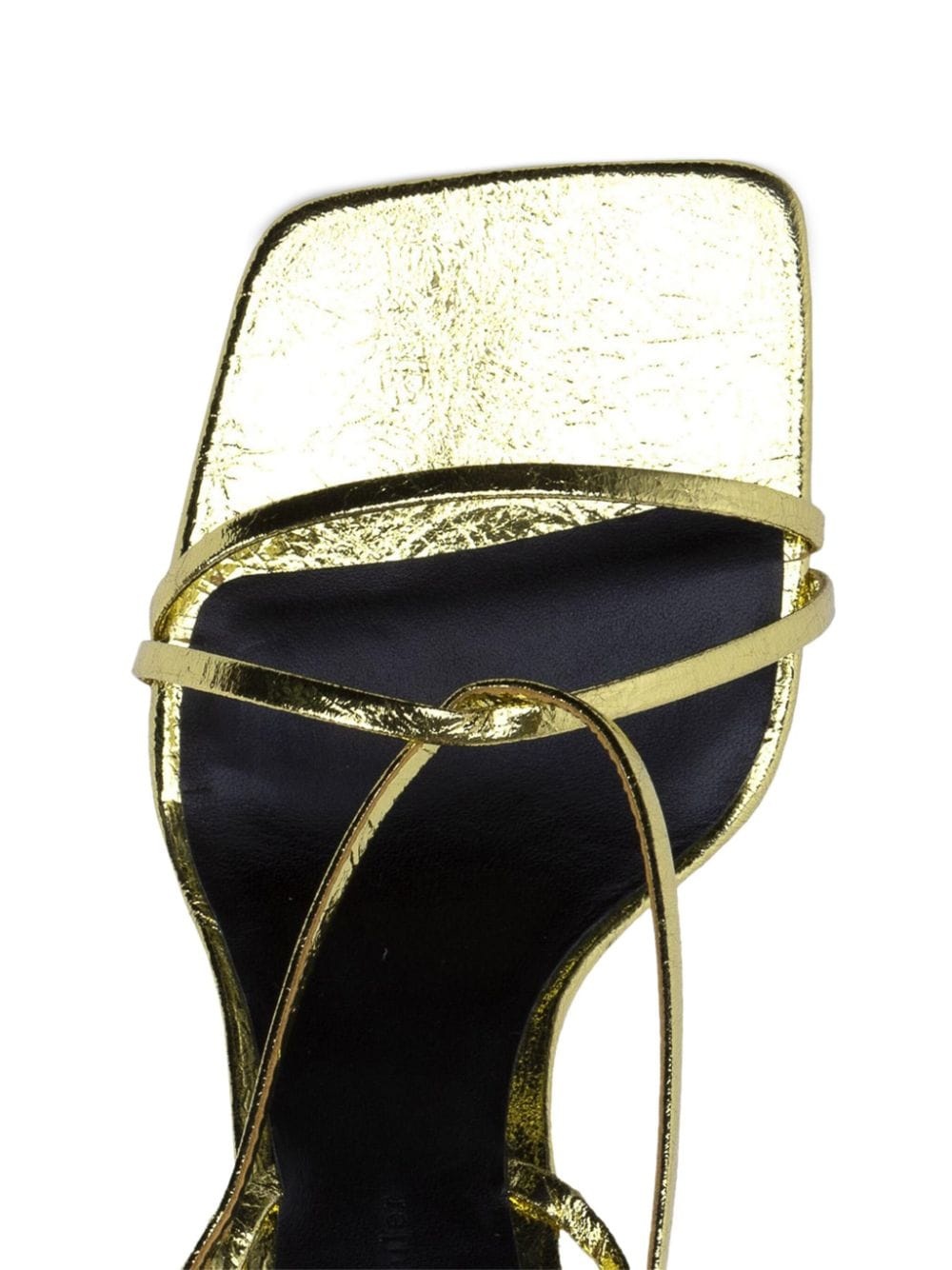 60mm metallic-leather sandals - 2