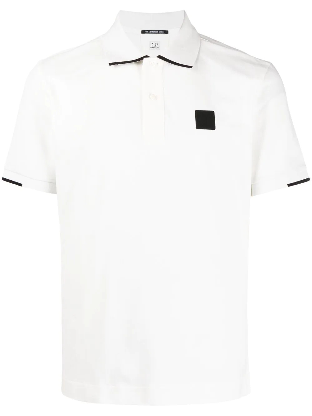 logo-patch cotton polo shirt - 1